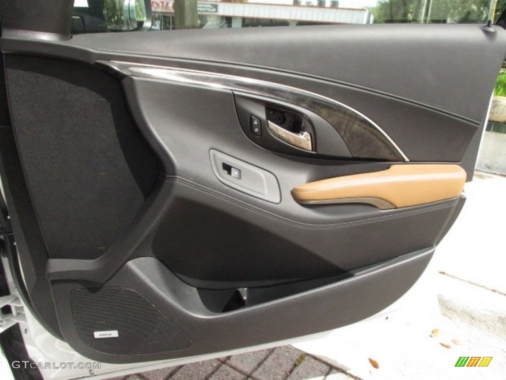 2015 Buick LaCrosse Leather Choccochino/Ebony Door Panel Photo #144640911