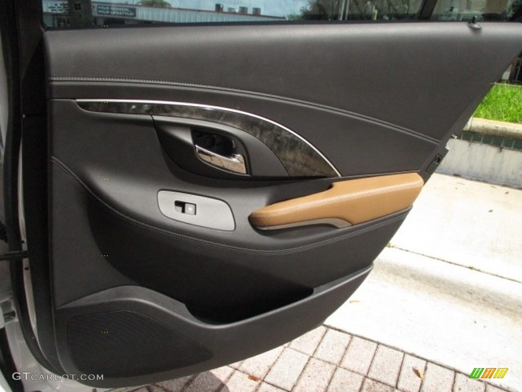 2015 Buick LaCrosse Leather Choccochino/Ebony Door Panel Photo #144641040