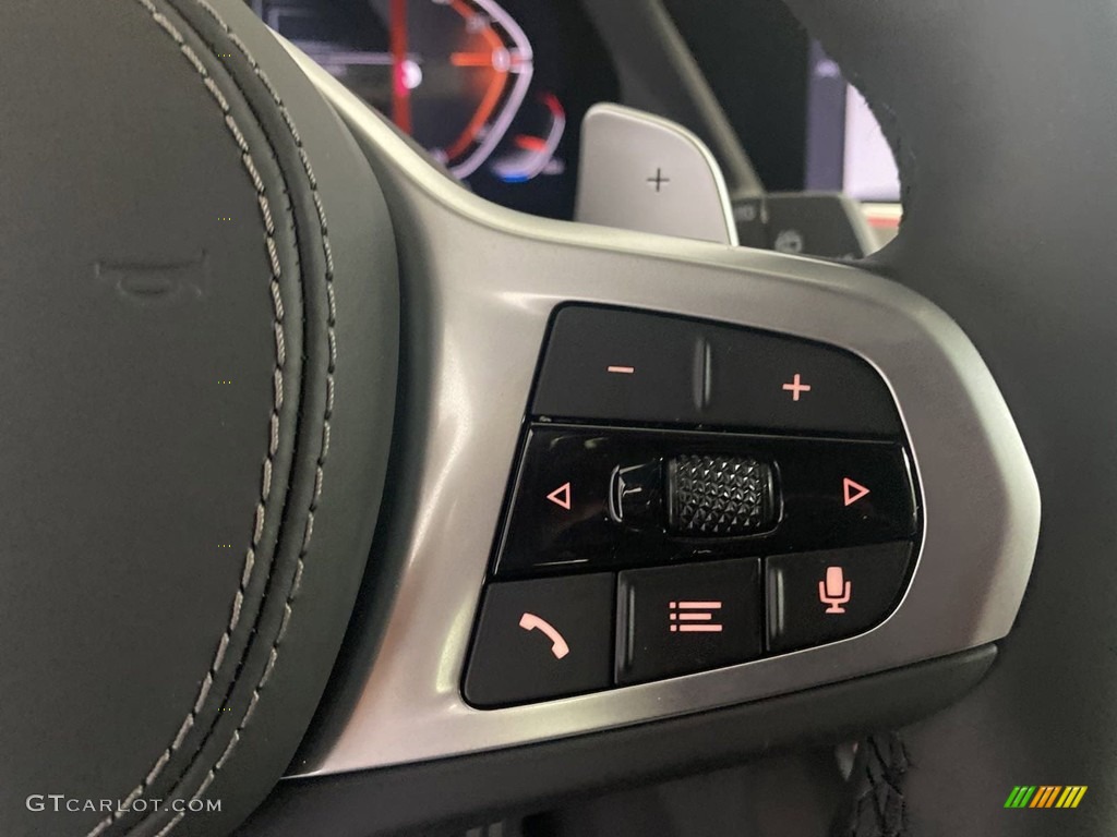 2022 BMW X7 xDrive40i Black Steering Wheel Photo #144641957