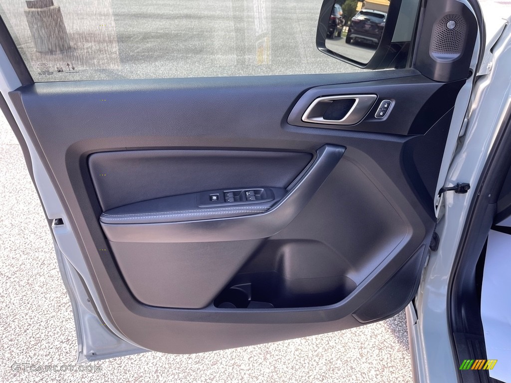 2021 Ford Ranger Lariat SuperCrew 4x4 Ebony Door Panel Photo #144645623