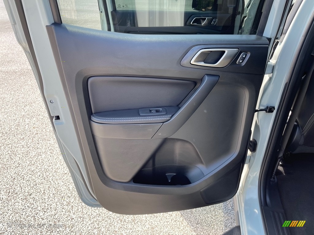 2021 Ford Ranger Lariat SuperCrew 4x4 Ebony Door Panel Photo #144645662