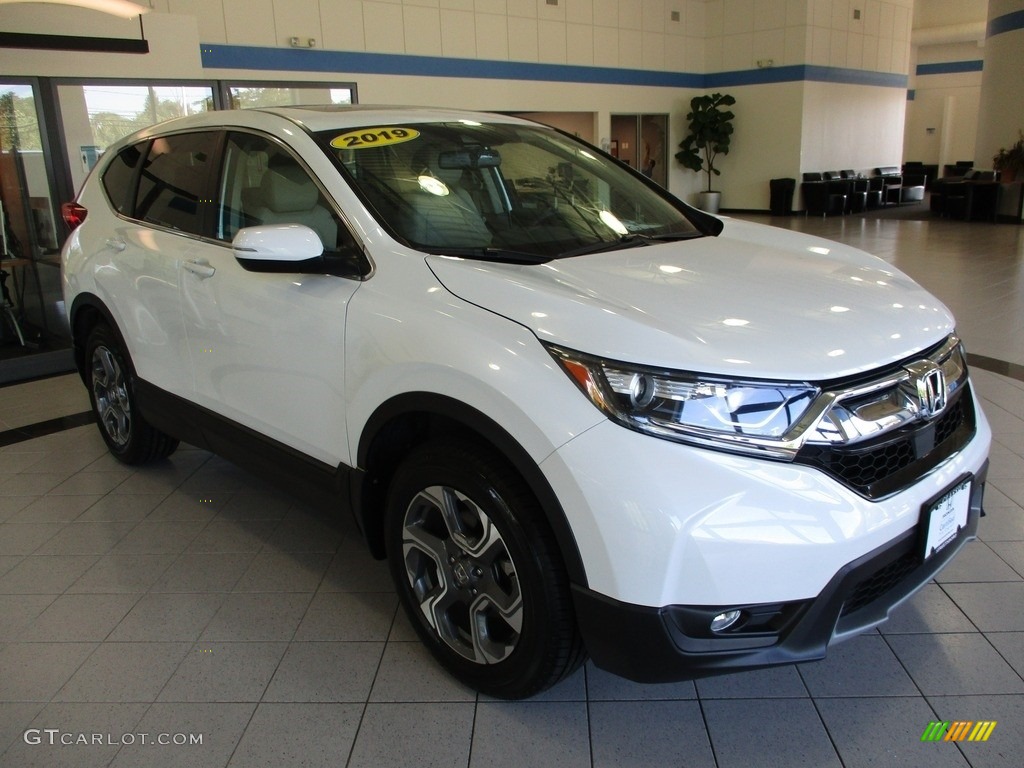 2019 CR-V EX-L AWD - Platinum White Pearl / Gray photo #3