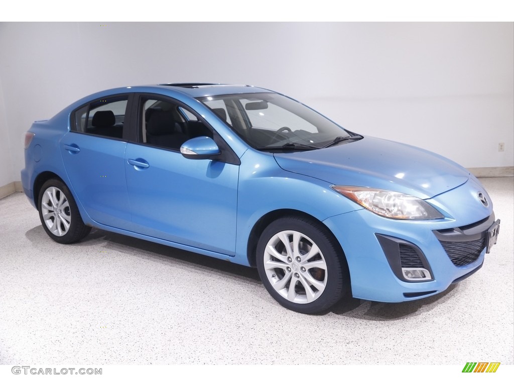 2010 MAZDA3 s Sport 4 Door - Celestial Blue Mica / Black photo #1
