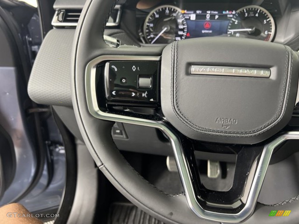 2022 Land Rover Range Rover Velar R-Dynamic S Ebony Steering Wheel Photo #144649081