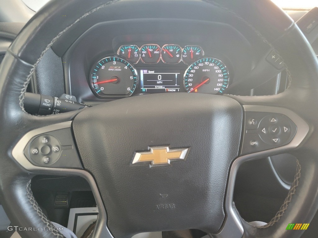 2016 Chevrolet Silverado 2500HD LT Double Cab 4x4 Dark Ash/Jet Black Steering Wheel Photo #144649363