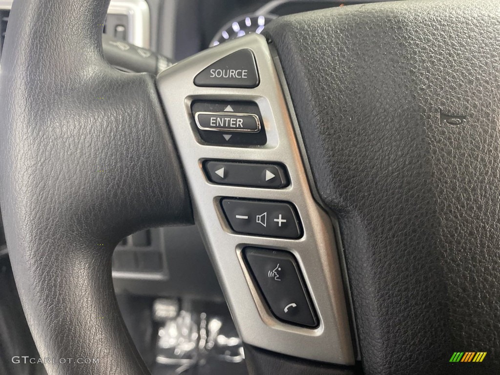 2021 Nissan Titan SV Crew Cab Charcoal Steering Wheel Photo #144649798