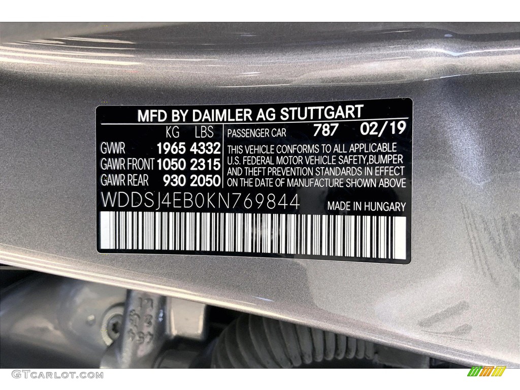 2019 CLA 250 Coupe - Mountain Grey Metallic / Black photo #33