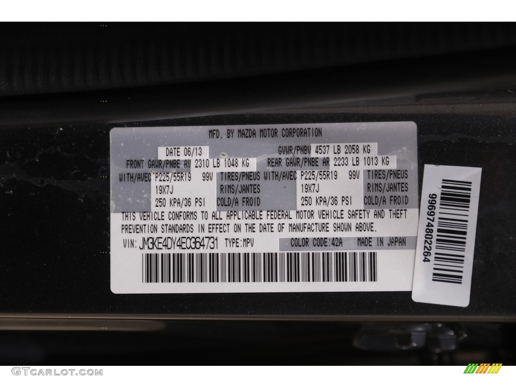 2014 CX-5 Grand Touring AWD - Meteor Gray Mica / Black photo #21