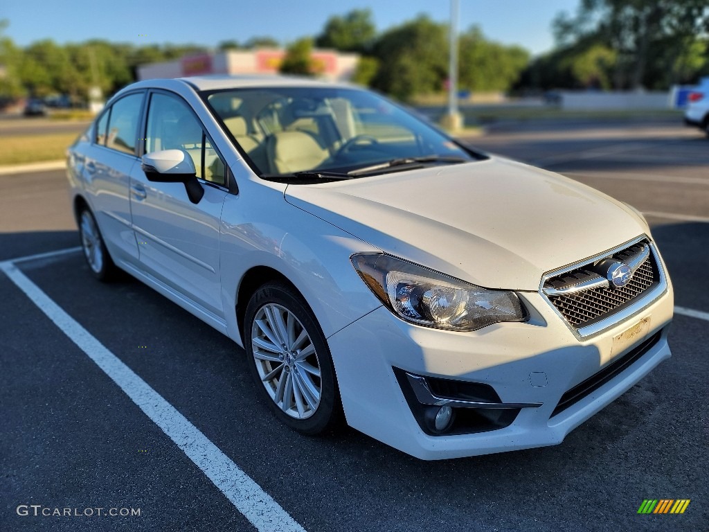 Crystal White Silica 2015 Subaru Impreza 2.0i Limited 4 Door Exterior Photo #144652726