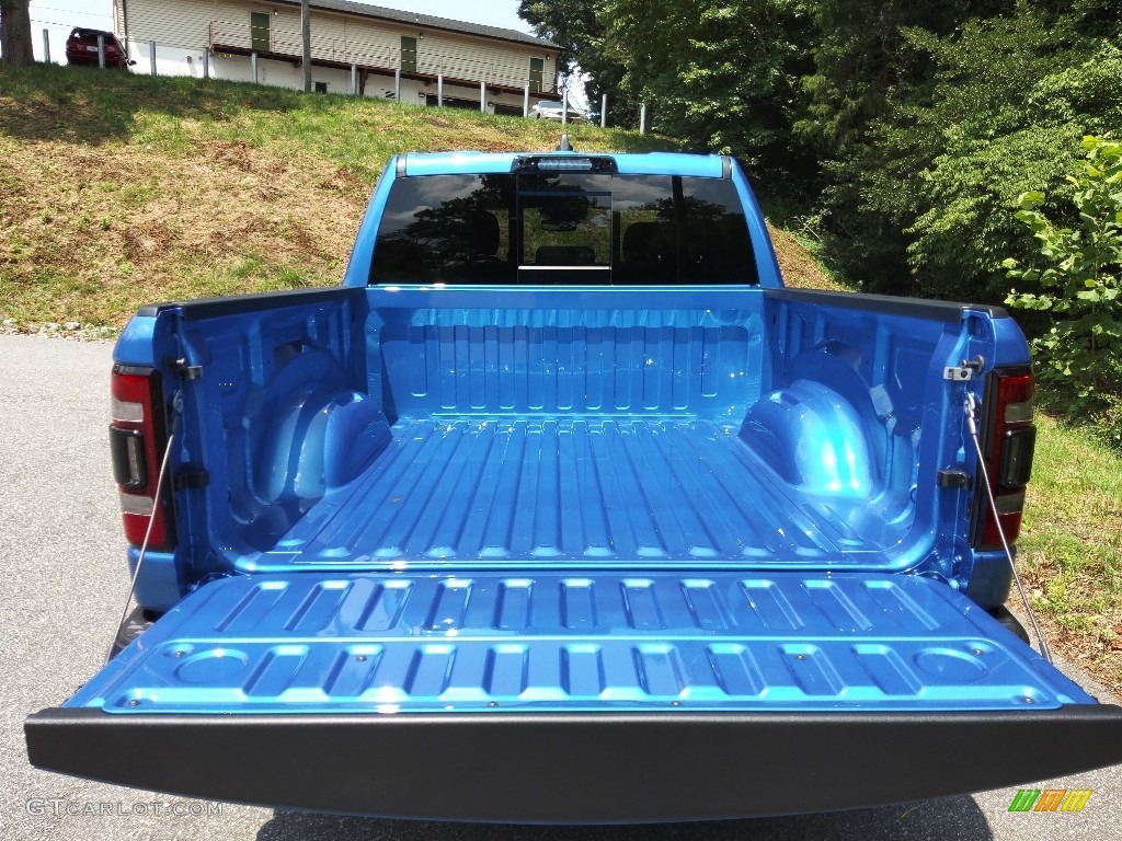 2022 1500 Rebel Crew Cab 4x4 - Hydro Blue Pearl / Black/Red photo #8