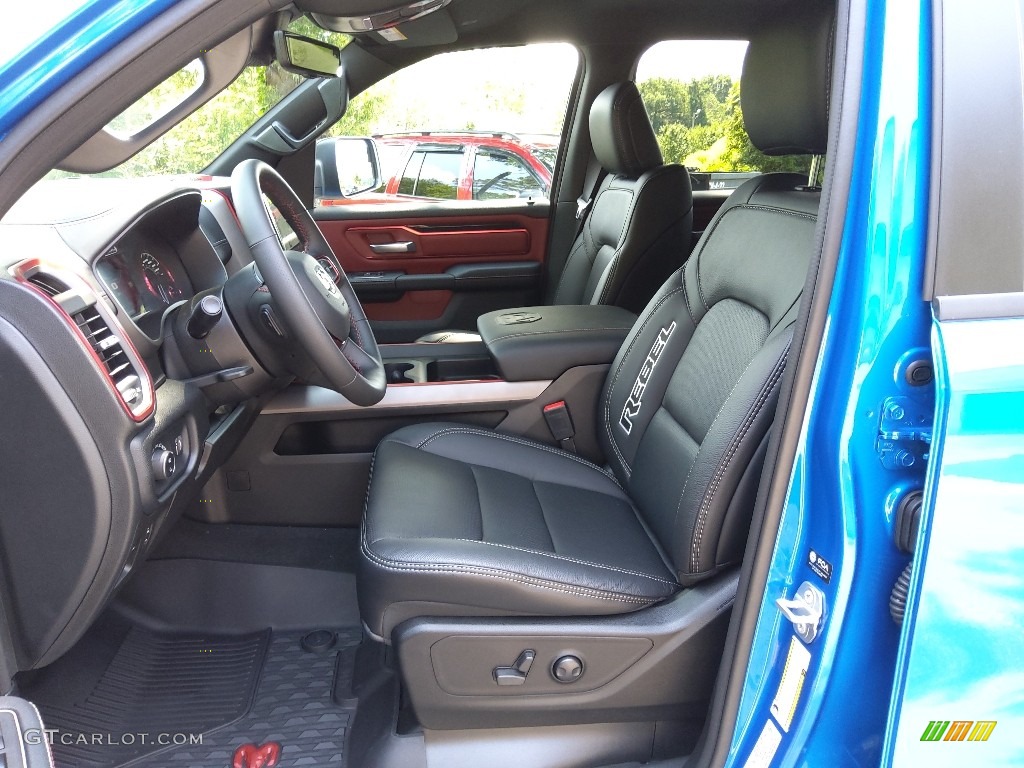 Black/Red Interior 2022 Ram 1500 Rebel Crew Cab 4x4 Photo #144653488