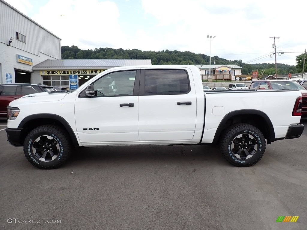 Bright White 2022 Ram 1500 Rebel Crew Cab 4x4 Exterior Photo #144654759