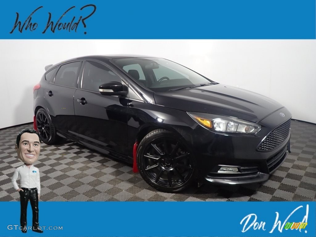 2017 Focus ST Hatch - Shadow Black / Charcoal Black photo #1