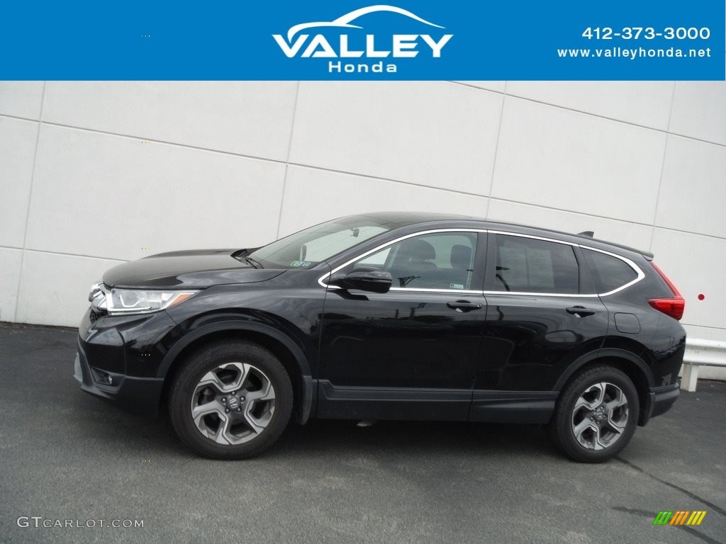 2019 CR-V EX AWD - Crystal Black Pearl / Black photo #2