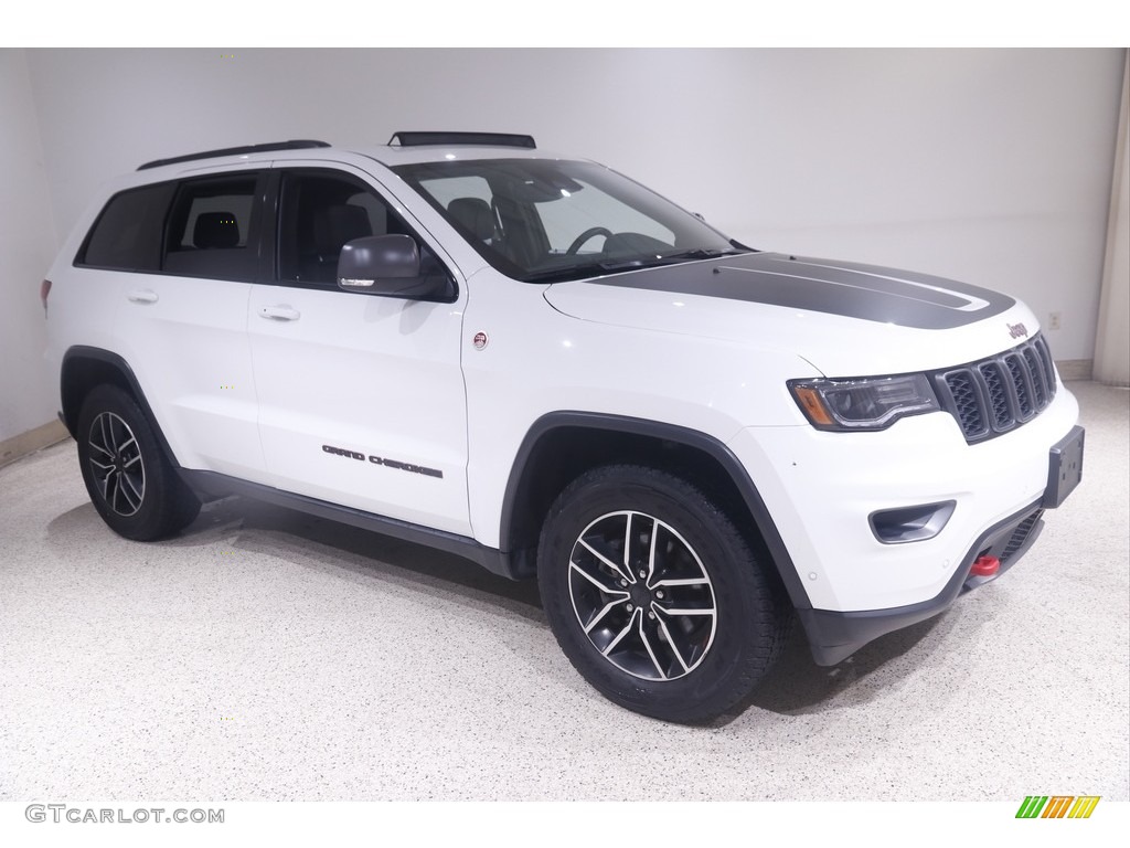 2020 Grand Cherokee Trailhawk 4x4 - Bright White / Ruby Red/Black photo #1