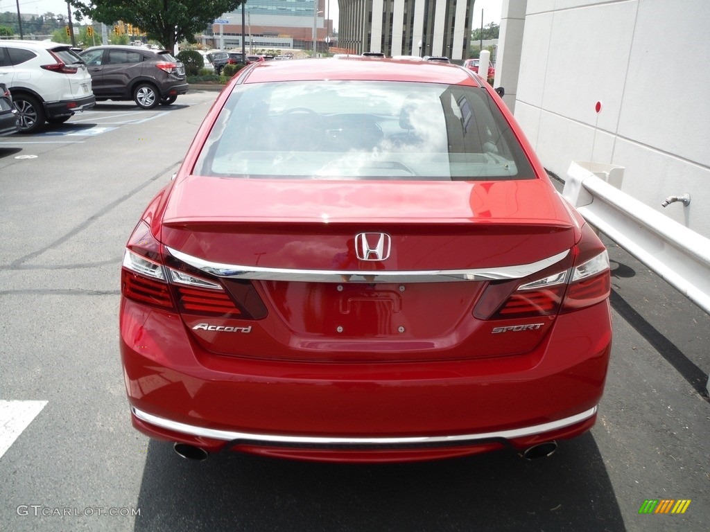 2016 Accord Sport Sedan - San Marino Red / Black photo #7