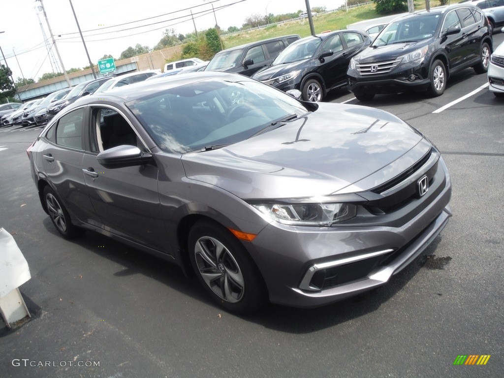 2021 Civic LX Sedan - Modern Steel Metallic / Black photo #5