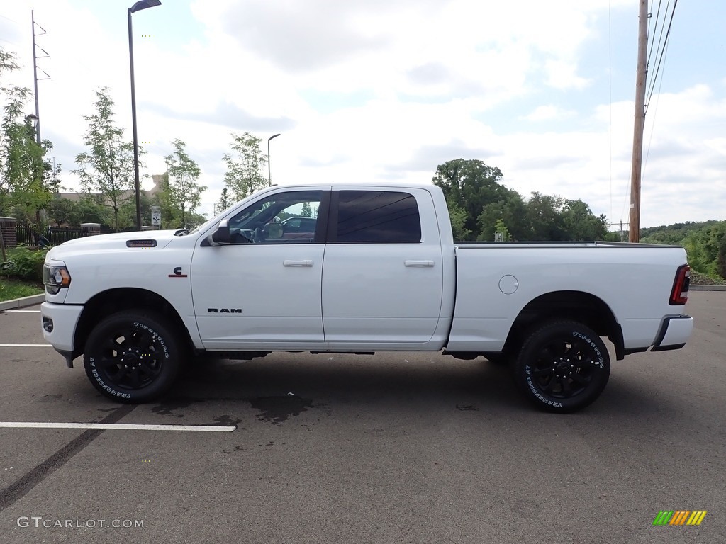 Bright White 2022 Ram 2500 Big Horn Crew Cab Night Edition 4x4 Exterior Photo #144662631