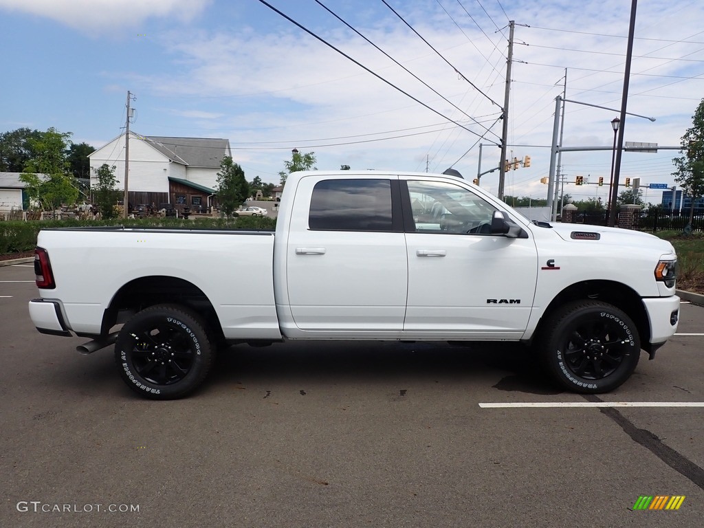 Bright White 2022 Ram 2500 Big Horn Crew Cab Night Edition 4x4 Exterior Photo #144662724