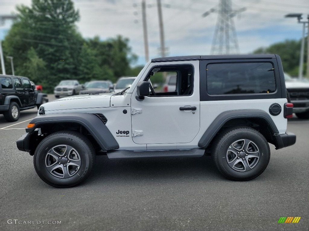 Bright White 2022 Jeep Wrangler Sport 4x4 Exterior Photo #144664103