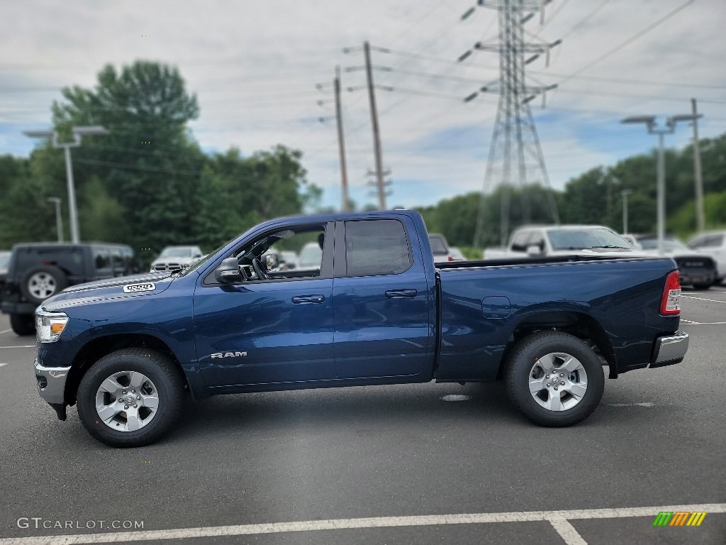 Patriot Blue Pearl 2022 Ram 1500 Big Horn Quad Cab 4x4 Exterior Photo #144664335