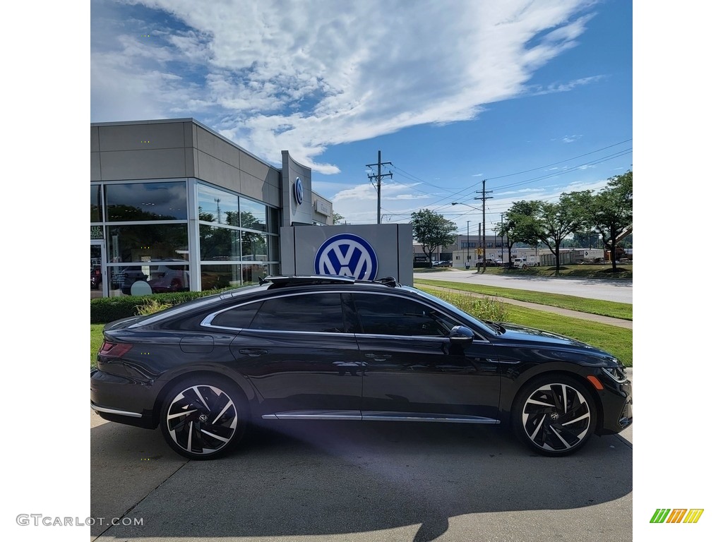 Deep Black Pearl 2021 Volkswagen Arteon SEL Premium R-Line 4Motion Exterior Photo #144664338