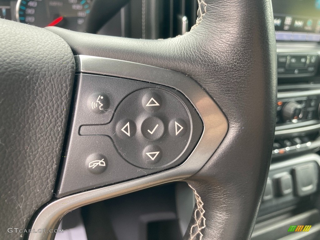 2016 Chevrolet Silverado 2500HD LTZ Crew Cab 4x4 Jet Black Steering Wheel Photo #144666154