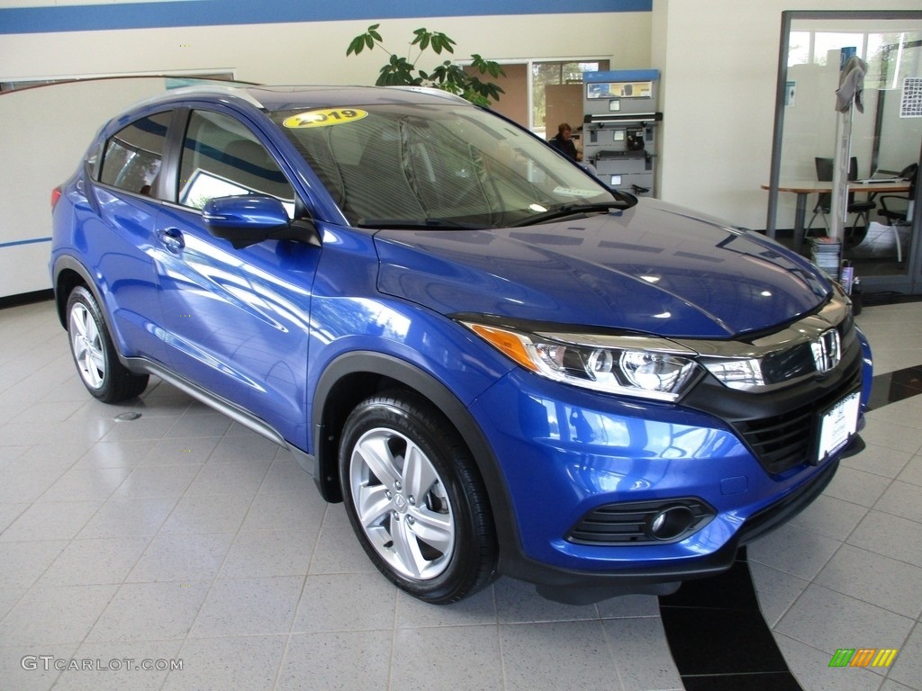 Aegean Blue Metallic 2019 Honda HR-V EX-L AWD Exterior Photo #144666704