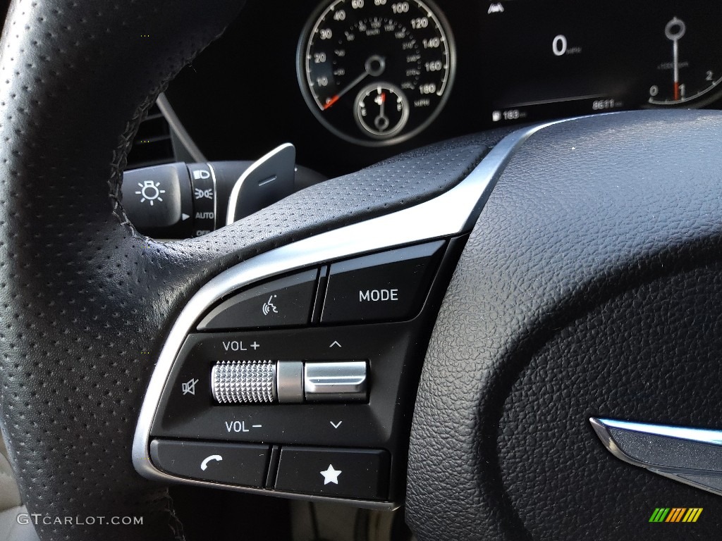 2022 Genesis G70 3.3T AWD Gray Steering Wheel Photo #144667063