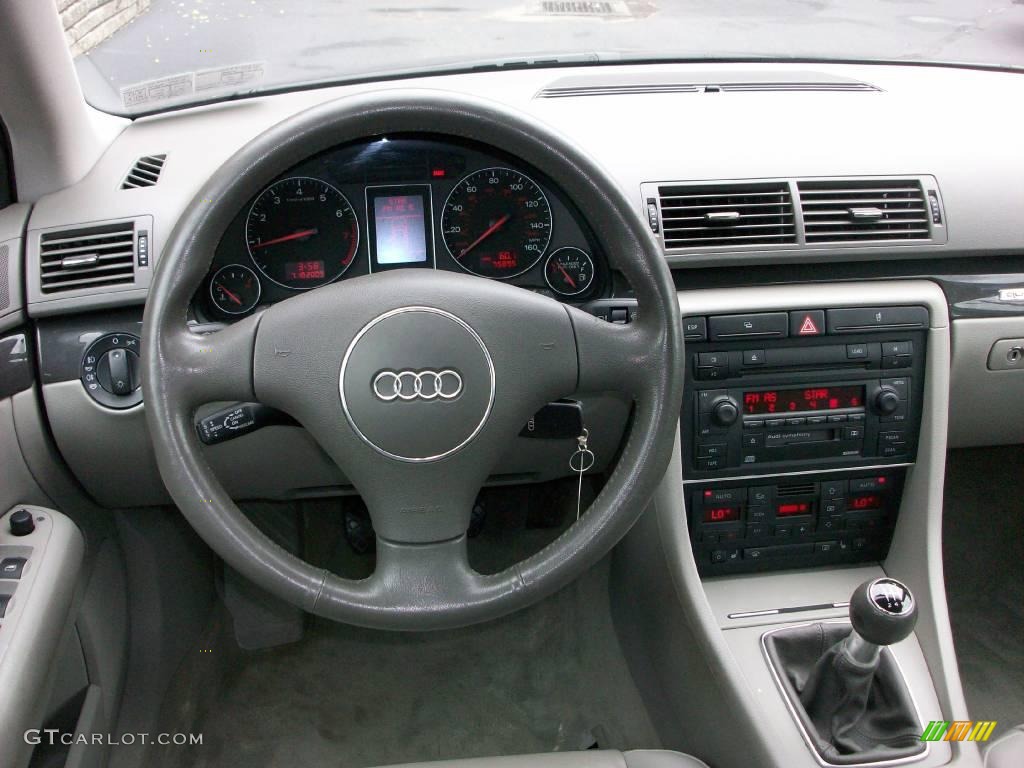 2003 Audi A4 1.8T quattro Sedan Platinum Steering Wheel Photo #14466792