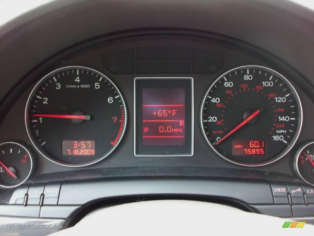 2003 Audi A4 1.8T quattro Sedan Gauges Photo #14466807