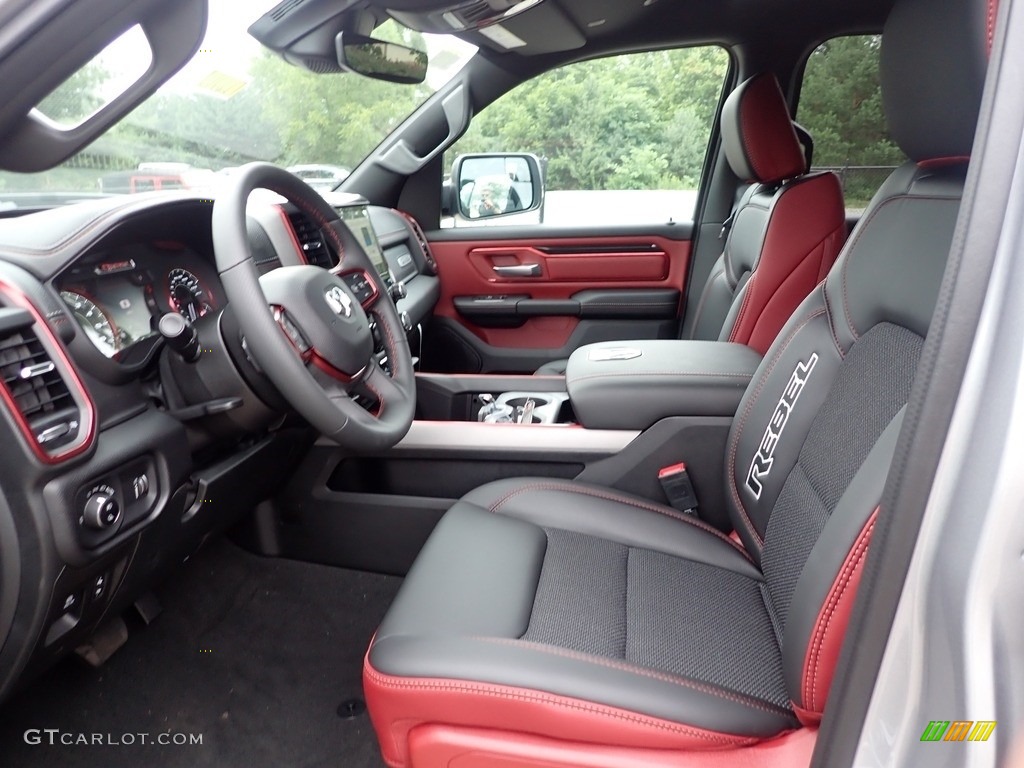 Black/Red Interior 2022 Ram 1500 Rebel Crew Cab 4x4 Photo #144670025