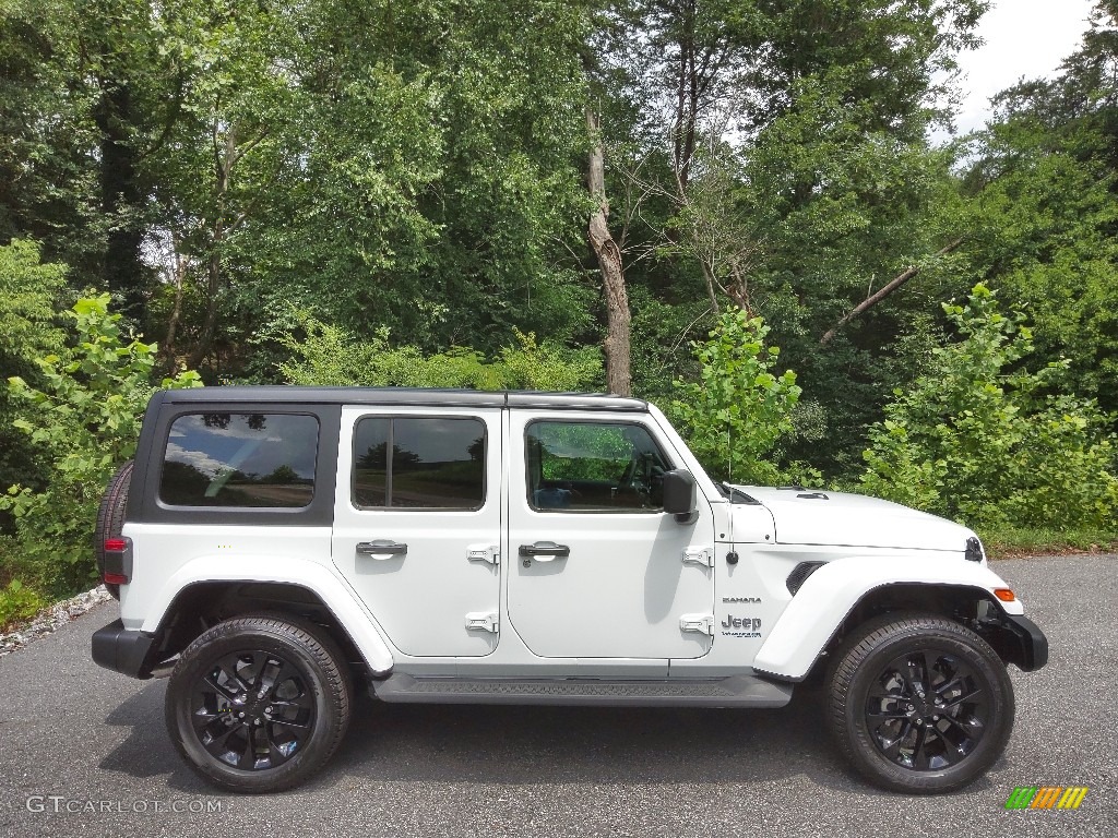 2022 Wrangler Unlimited Sahara 4XE Hybrid - Bright White / Black photo #6