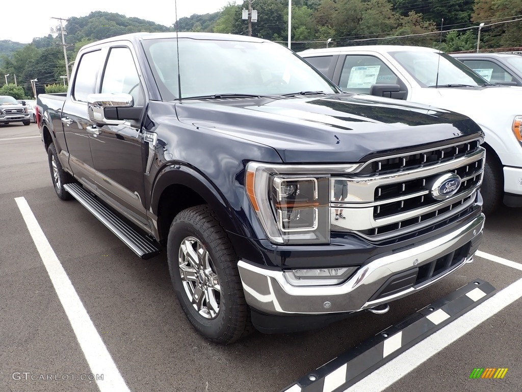 2022 Antimatter Blue Metallic Ford F150 Lariat SuperCrew 4x4 144668355 Photo 2