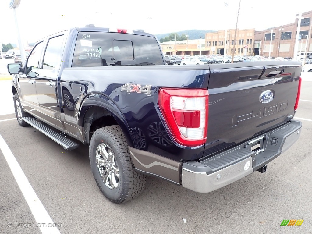 2022 F150 Lariat SuperCrew 4x4 - Antimatter Blue Metallic / Black/Slate photo #5