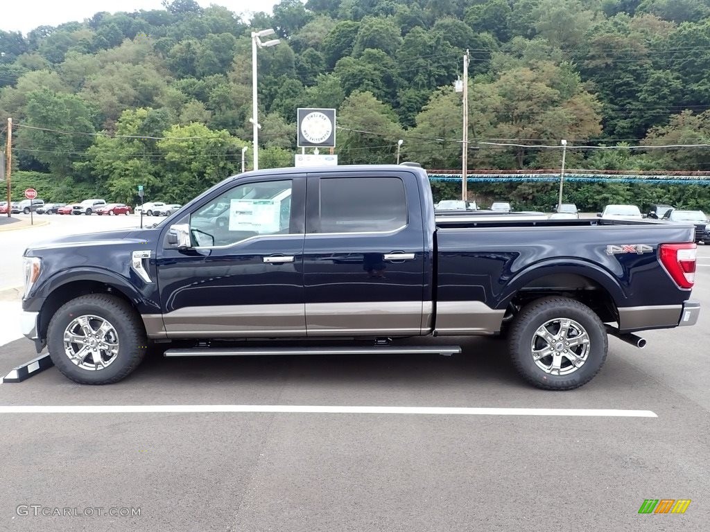 Antimatter Blue Metallic 2022 Ford F150 Lariat SuperCrew 4x4 Exterior Photo 144670370