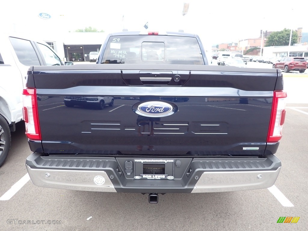2022 F150 Lariat SuperCrew 4x4 - Antimatter Blue Metallic / Black/Slate photo #7