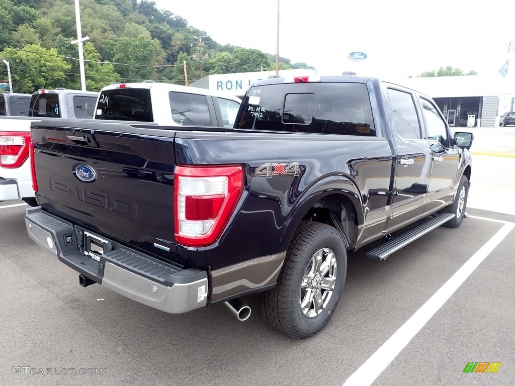 2022 F150 Lariat SuperCrew 4x4 - Antimatter Blue Metallic / Black/Slate photo #9