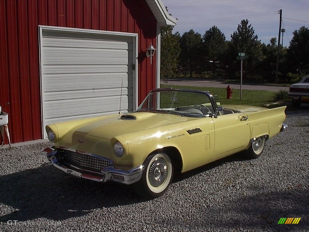 1957 Thunderbird Convertible - Inca Gold / White photo #1