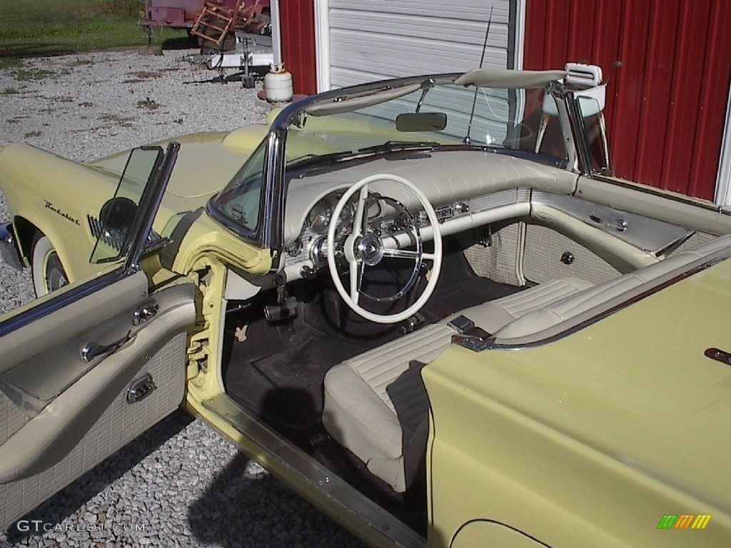 White Interior 1957 Ford Thunderbird Convertible Photo #144672677