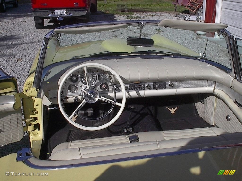 White Interior 1957 Ford Thunderbird Convertible Photo #144672698