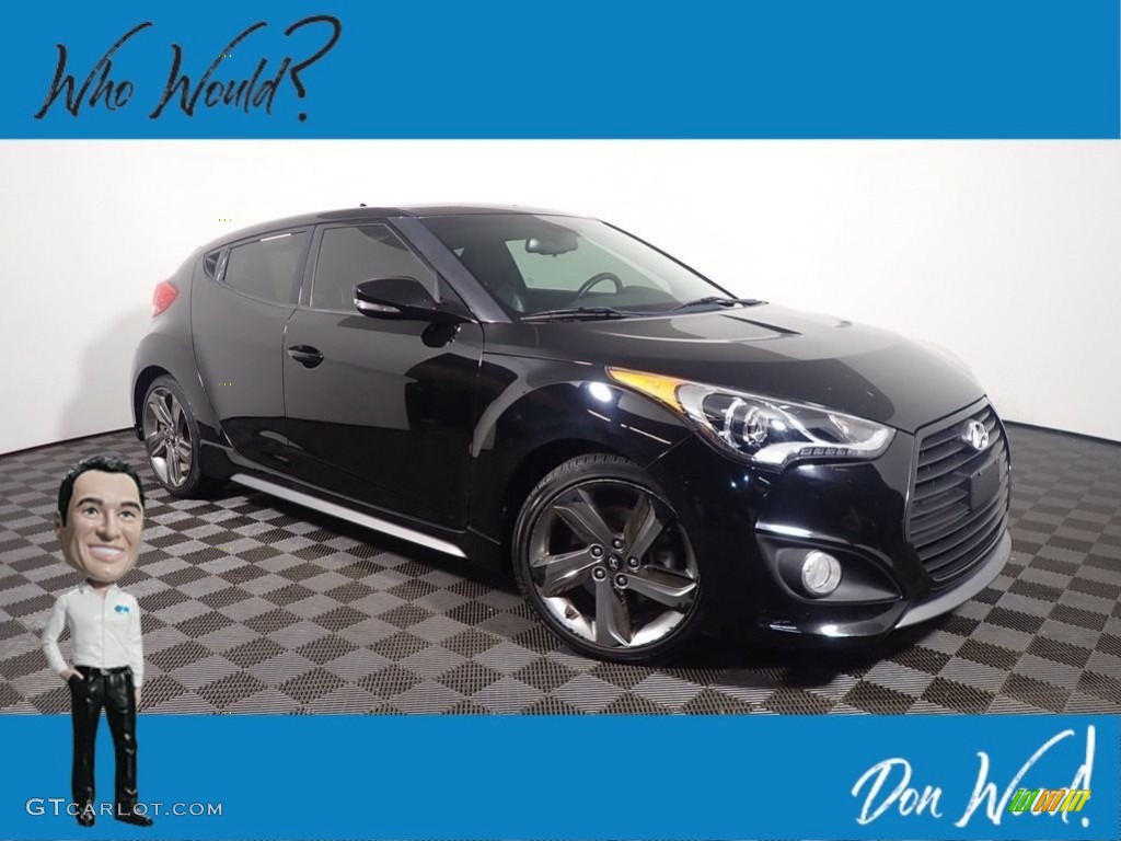 2014 Veloster Turbo - Ultra Black / Black photo #1