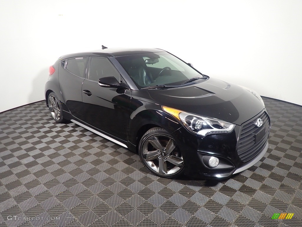 2014 Veloster Turbo - Ultra Black / Black photo #4