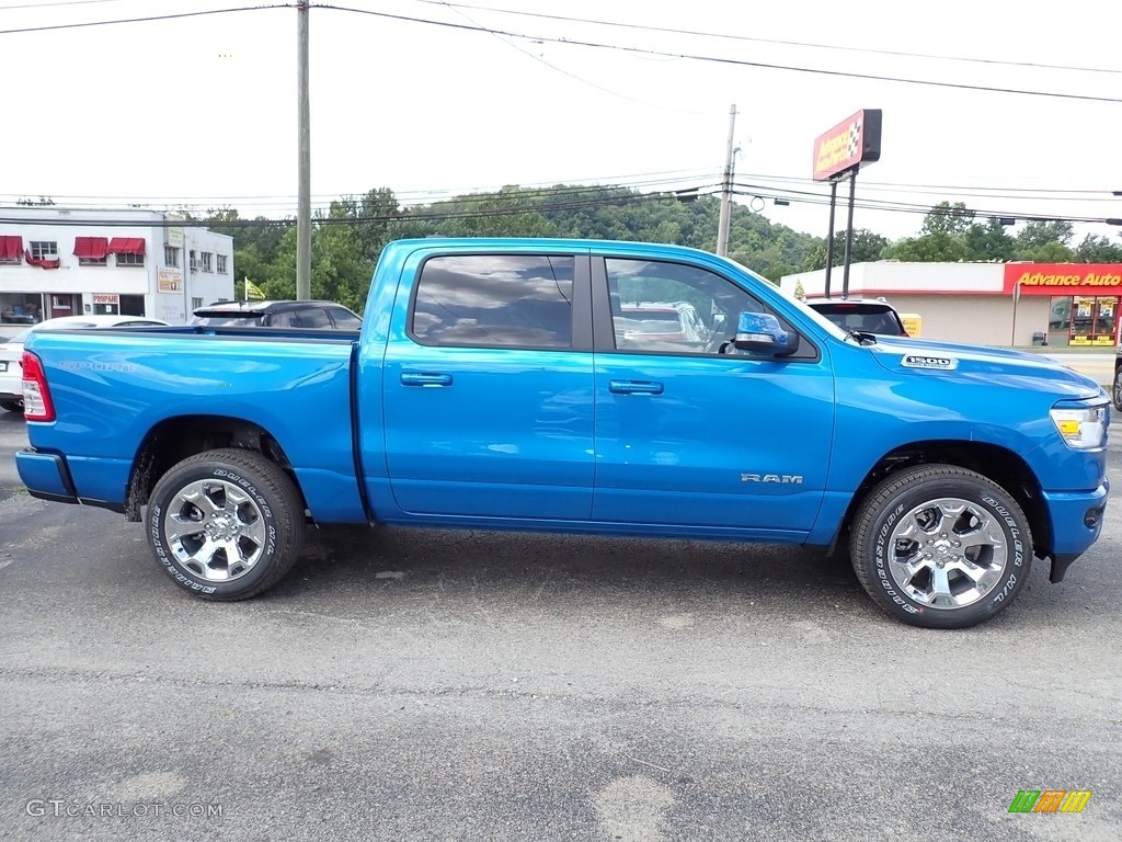 2022 1500 Big Horn Crew Cab 4x4 - Hydro Blue Pearl / Black photo #6