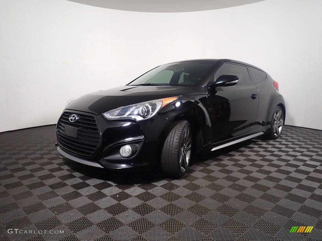 2014 Veloster Turbo - Ultra Black / Black photo #9