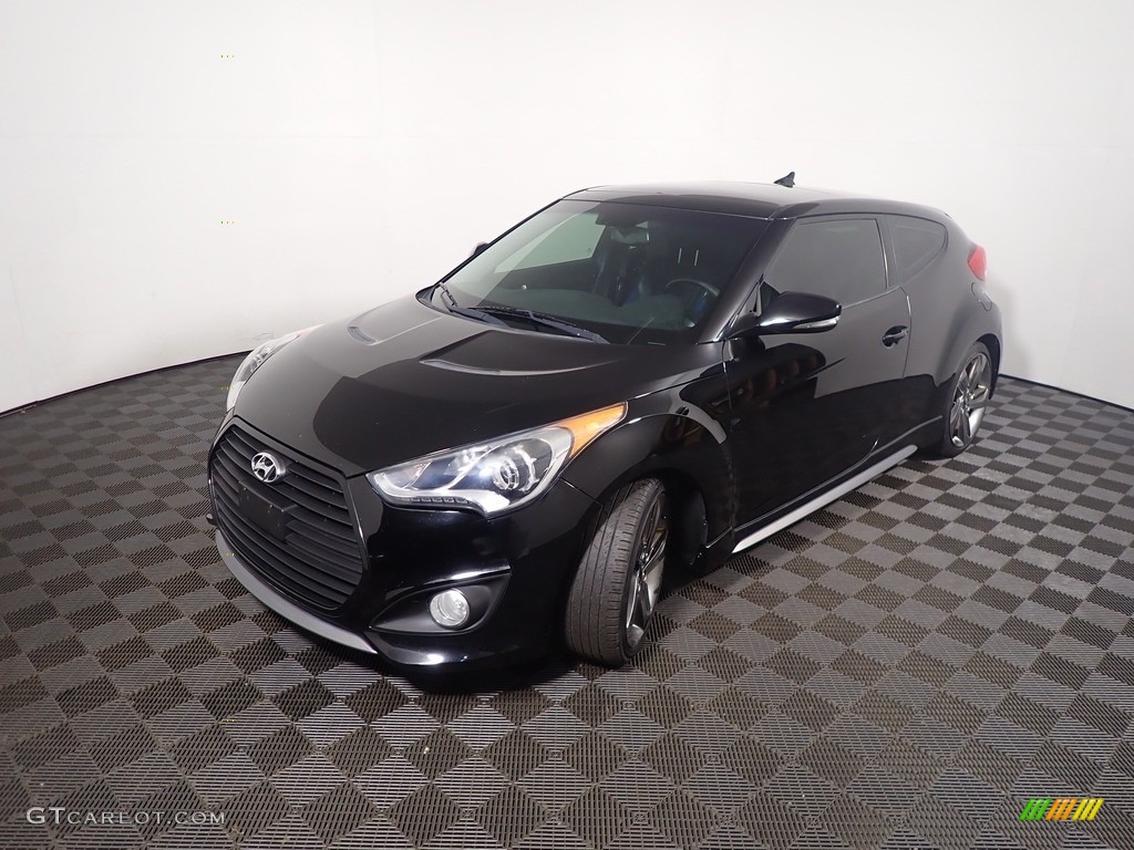 2014 Veloster Turbo - Ultra Black / Black photo #10