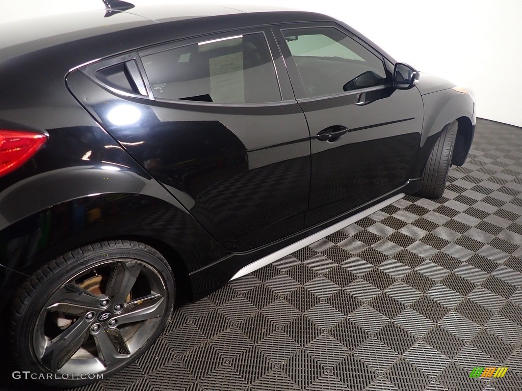 2014 Veloster Turbo - Ultra Black / Black photo #20