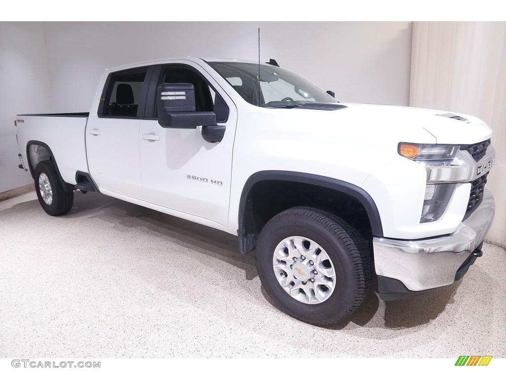 Summit White 2022 Chevrolet Silverado 3500HD LT Crew Cab 4x4 Exterior Photo #144678290