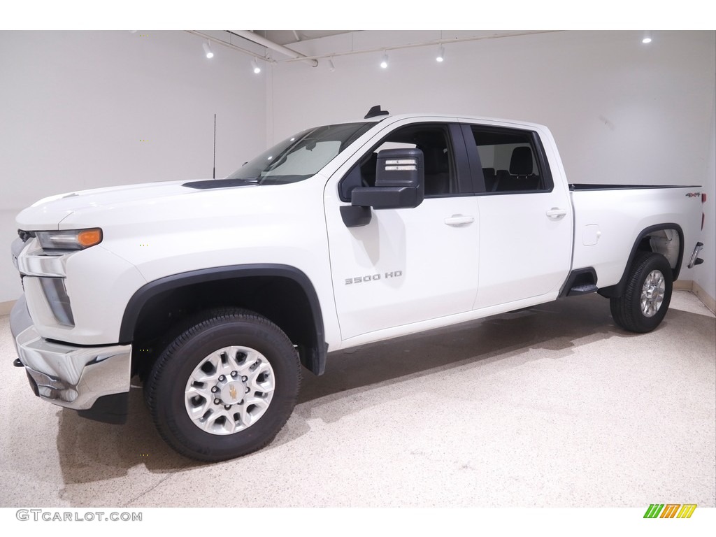 Summit White 2022 Chevrolet Silverado 3500HD LT Crew Cab 4x4 Exterior Photo #144678341