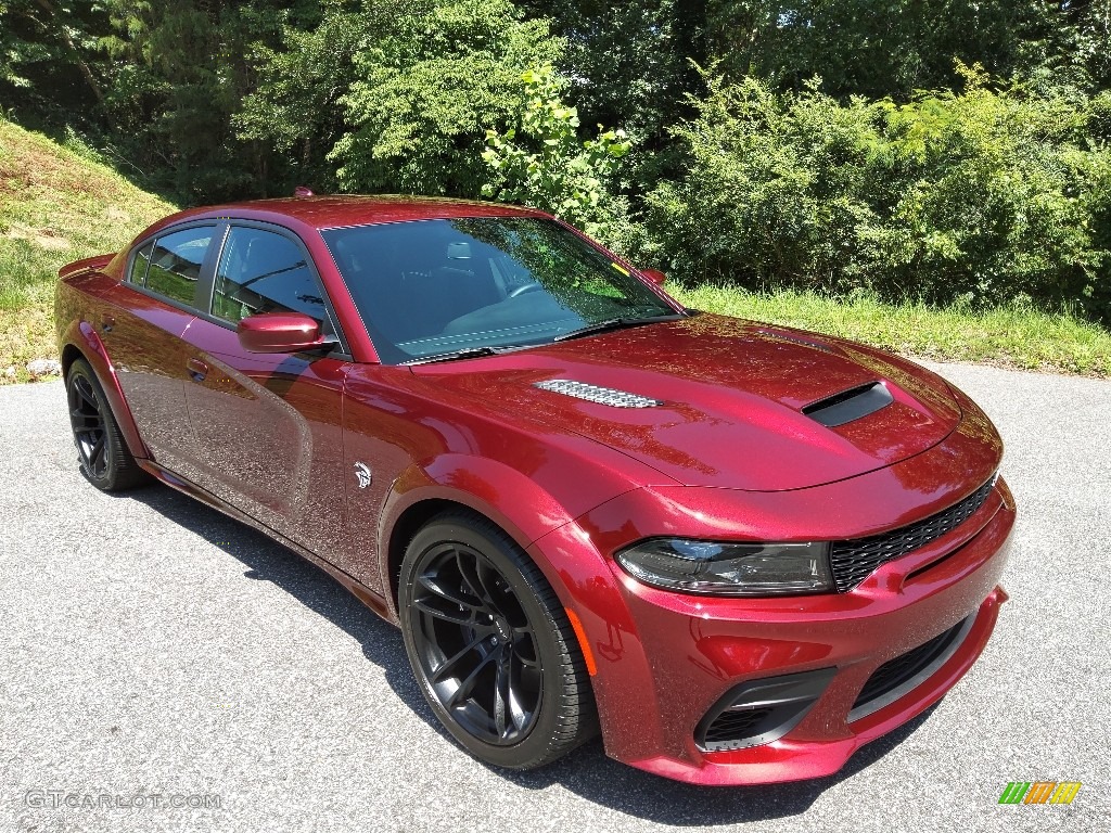Octane Red Pearl 2022 Dodge Charger SRT Hellcat Widebody Exterior Photo #144678542